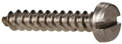 Value Collection - #6 Pan Head Slotted Sheet Metal Screw - Stainless Steel, 3/4" Length Under Head, Grade 316 - Exact Tooling