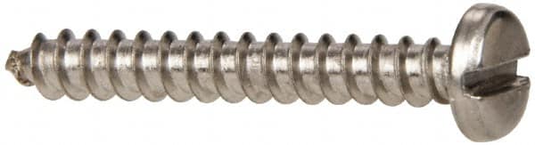 Value Collection - #6 Pan Head Slotted Sheet Metal Screw - Stainless Steel, 1" Length Under Head, Grade 316 - Exact Tooling