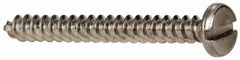 Value Collection - #6 Pan Head Slotted Sheet Metal Screw - Stainless Steel, 1-1/4" Length Under Head, Grade 316 - Exact Tooling