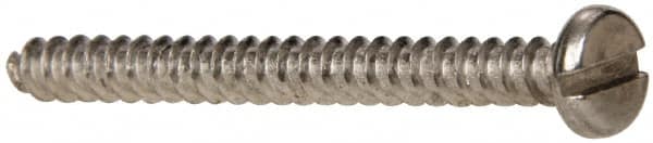 Value Collection - #6 Pan Head Slotted Sheet Metal Screw - Stainless Steel, 1-1/2" Length Under Head, Grade 316 - Exact Tooling