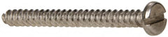 Value Collection - #6 Pan Head Slotted Sheet Metal Screw - Stainless Steel, 1-1/2" Length Under Head, Grade 316 - Exact Tooling