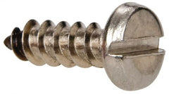 Value Collection - #8 Pan Head Slotted Sheet Metal Screw - Stainless Steel, 1/2" Length Under Head, Grade 316 - Exact Tooling