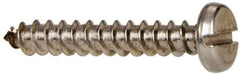 Value Collection - #8 Pan Head Slotted Sheet Metal Screw - Stainless Steel, 1" Length Under Head, Grade 316 - Exact Tooling