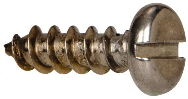 Value Collection - #10 Pan Head Slotted Sheet Metal Screw - Stainless Steel, 5/8" Length Under Head, Grade 316 - Exact Tooling