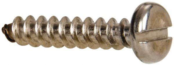 Value Collection - #10 Pan Head Slotted Sheet Metal Screw - Stainless Steel, 1" Length Under Head, Grade 316 - Exact Tooling