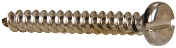 Value Collection - #10 Pan Head Slotted Sheet Metal Screw - Stainless Steel, 1-1/2" Length Under Head, Grade 316 - Exact Tooling