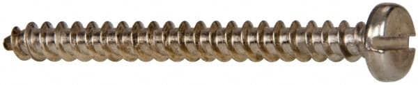 Value Collection - #10 Pan Head Slotted Sheet Metal Screw - Stainless Steel, 2" Length Under Head, Grade 316 - Exact Tooling