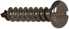 Value Collection - #12 Pan Head Slotted Sheet Metal Screw - Stainless Steel, 1" Length Under Head, Grade 316 - Exact Tooling