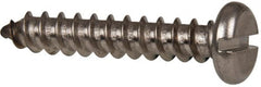 Value Collection - #12 Pan Head Slotted Sheet Metal Screw - Stainless Steel, 1-1/4" Length Under Head, Grade 316 - Exact Tooling