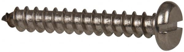 Value Collection - #12 Pan Head Slotted Sheet Metal Screw - Stainless Steel, 1-1/2" Length Under Head, Grade 316 - Exact Tooling
