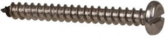 Value Collection - #12 Pan Head Slotted Sheet Metal Screw - Stainless Steel, 2" Length Under Head, Grade 316 - Exact Tooling