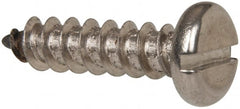 Value Collection - #14 Pan Head Slotted Sheet Metal Screw - Stainless Steel, 1" Length Under Head, Grade 316 - Exact Tooling