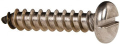 Value Collection - #14 Pan Head Slotted Sheet Metal Screw - Stainless Steel, 1-1/4" Length Under Head, Grade 316 - Exact Tooling
