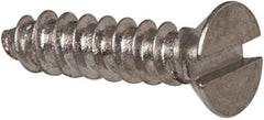 Value Collection - #4 Flat Head Slotted Sheet Metal Screw - Stainless Steel, 1/2" OAL, Grade 316 - Exact Tooling