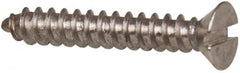 Value Collection - #4 Flat Head Slotted Sheet Metal Screw - Stainless Steel, 3/4" OAL, Grade 316 - Exact Tooling