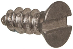 Value Collection - #6 Flat Head Slotted Sheet Metal Screw - Stainless Steel, 3/8" OAL, Grade 316 - Exact Tooling