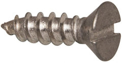 Value Collection - #6 Flat Head Slotted Sheet Metal Screw - Stainless Steel, 1/2" OAL, Grade 316 - Exact Tooling