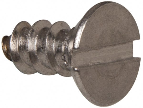 Value Collection - #8 Flat Head Slotted Sheet Metal Screw - Stainless Steel, 3/8" OAL, Grade 316 - Exact Tooling