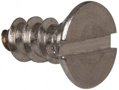 Value Collection - #8 Flat Head Slotted Sheet Metal Screw - Stainless Steel, 3/8" OAL, Grade 316 - Exact Tooling