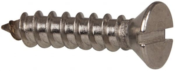 Value Collection - #8 Flat Head Slotted Sheet Metal Screw - Stainless Steel, 3/4" OAL, Grade 316 - Exact Tooling