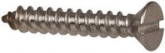 Value Collection - #8 Flat Head Slotted Sheet Metal Screw - Stainless Steel, 1" OAL, Grade 316 - Exact Tooling
