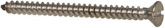 Value Collection - #8 Flat Head Slotted Sheet Metal Screw - Stainless Steel, 2" OAL, Grade 316 - Exact Tooling