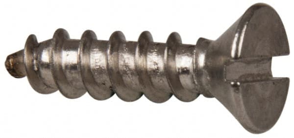Value Collection - #10 Flat Head Slotted Sheet Metal Screw - Stainless Steel, 3/4" OAL, Grade 316 - Exact Tooling