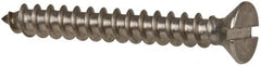 Value Collection - #10 Flat Head Slotted Sheet Metal Screw - Stainless Steel, 1-1/2" OAL, Grade 316 - Exact Tooling