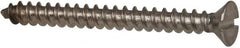 Value Collection - #10 Flat Head Slotted Sheet Metal Screw - Stainless Steel, 2" OAL, Grade 316 - Exact Tooling