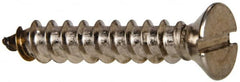 Value Collection - #12 Flat Head Slotted Sheet Metal Screw - Stainless Steel, 1-1/4" OAL, Grade 316 - Exact Tooling