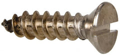 Value Collection - #14 Flat Head Slotted Sheet Metal Screw - Stainless Steel, 1" OAL, Grade 316 - Exact Tooling