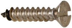 Value Collection - #14 Flat Head Slotted Sheet Metal Screw - Stainless Steel, 1-1/4" OAL, Grade 316 - Exact Tooling