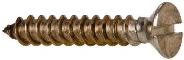 Value Collection - #14 Flat Head Slotted Sheet Metal Screw - Stainless Steel, 1-1/2" OAL, Grade 316 - Exact Tooling