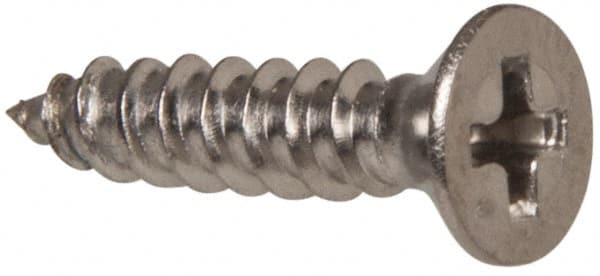 Value Collection - #4 Flat Head Phillips Sheet Metal Screw - Stainless Steel, 1/2" OAL, Grade 316 - Exact Tooling