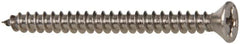 Value Collection - #6 Flat Head Phillips Sheet Metal Screw - Stainless Steel, 1-1/2" OAL, Grade 316 - Exact Tooling