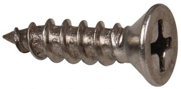 Value Collection - #8 Flat Head Phillips Sheet Metal Screw - Stainless Steel, 5/8" OAL, Grade 316 - Exact Tooling