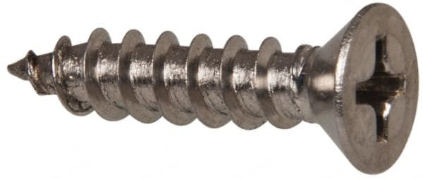 Value Collection - #8 Flat Head Phillips Sheet Metal Screw - Stainless Steel, 3/4" OAL, Grade 316 - Exact Tooling