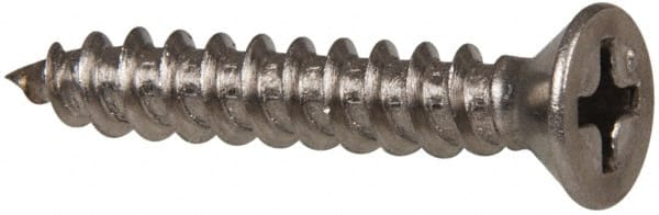 Value Collection - #8 Flat Head Phillips Sheet Metal Screw - Stainless Steel, 1" OAL, Grade 316 - Exact Tooling