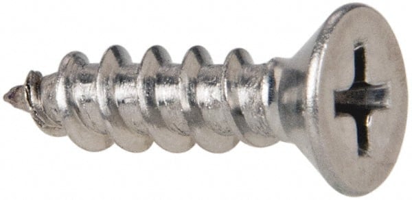 Value Collection - #10 Flat Head Phillips Sheet Metal Screw - Stainless Steel, 3/4" OAL, Grade 316 - Exact Tooling