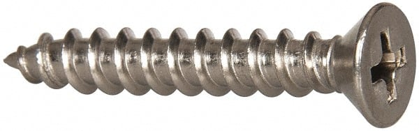 Value Collection - #10 Flat Head Phillips Sheet Metal Screw - Stainless Steel, 1-1/4" OAL, Grade 316 - Exact Tooling