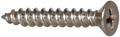 Value Collection - #10 Flat Head Phillips Sheet Metal Screw - Stainless Steel, 1-1/4" OAL, Grade 316 - Exact Tooling