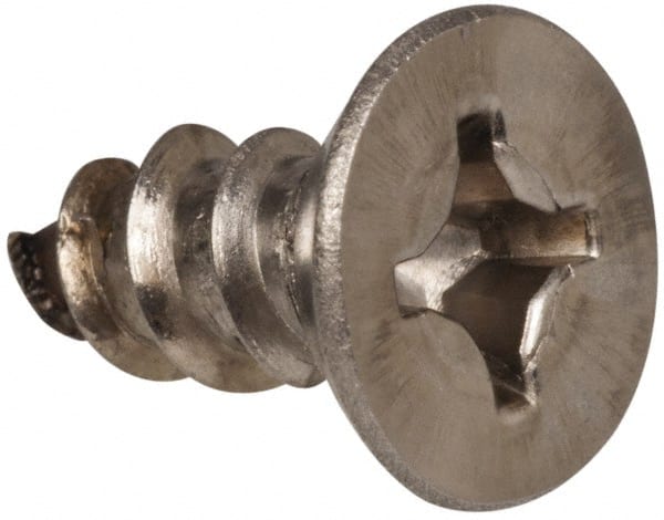 Value Collection - #12 Flat Head Phillips Sheet Metal Screw - Stainless Steel, 1/2" OAL, Grade 316 - Exact Tooling