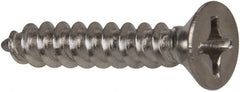 Value Collection - #12 Flat Head Phillips Sheet Metal Screw - Stainless Steel, 1-1/4" OAL, Grade 316 - Exact Tooling