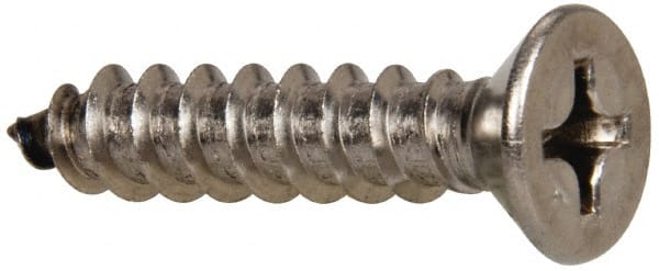 Value Collection - #14 Flat Head Phillips Sheet Metal Screw - Stainless Steel, 1-1/4" OAL, Grade 316 - Exact Tooling