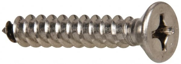 Value Collection - #14 Flat Head Phillips Sheet Metal Screw - Stainless Steel, 1-1/2" OAL, Grade 316 - Exact Tooling