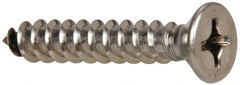 Value Collection - #14 Flat Head Phillips Sheet Metal Screw - Stainless Steel, 1-1/2" OAL, Grade 316 - Exact Tooling
