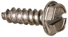 Value Collection - #12 Hex Washer Head Slotted Sheet Metal Screw - Stainless Steel, 3/4" Length Under Head, Grade 316 - Exact Tooling