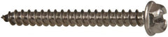Value Collection - #8 Hex Washer Head Slotted Sheet Metal Screw - Stainless Steel, 1-1/2" Length Under Head, Grade 316 - Exact Tooling