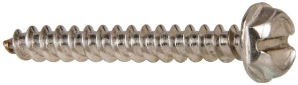 Value Collection - #10 Hex Washer Head Slotted Sheet Metal Screw - Stainless Steel, 3/4" Length Under Head, Grade 316 - Exact Tooling