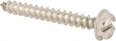 Value Collection - #10 Hex Washer Head Slotted Sheet Metal Screw - Stainless Steel, 1-1/2" Length Under Head, Grade 316 - Exact Tooling